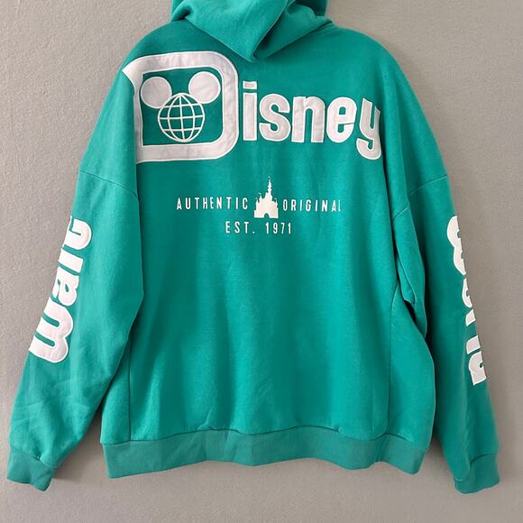 Disney Other - Disney Parks Walt Disney World Authentic Original Teal Green Zip Hoodie Large